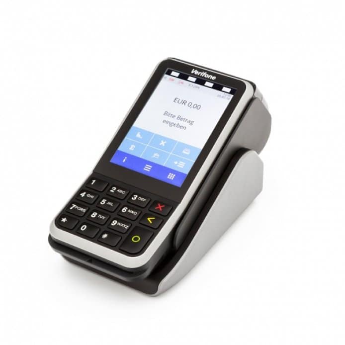 Verifone V400M mobiel pinapparaat met druktoetsen en bonprinter